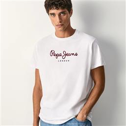 Pepe Jeans Eggo Ανδρικό T-shirt Λευκό με Λογότυπο από το Modivo